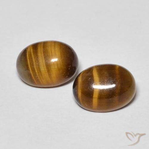 2.73ctw Naturel Marron chaud Œil de tigre, ovale, Opaque