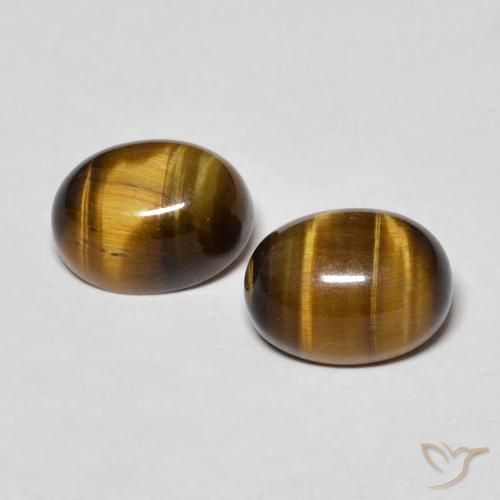 3.16ctw Naturel Marron jaunâtre Œil de tigre, ovale, Opaque
