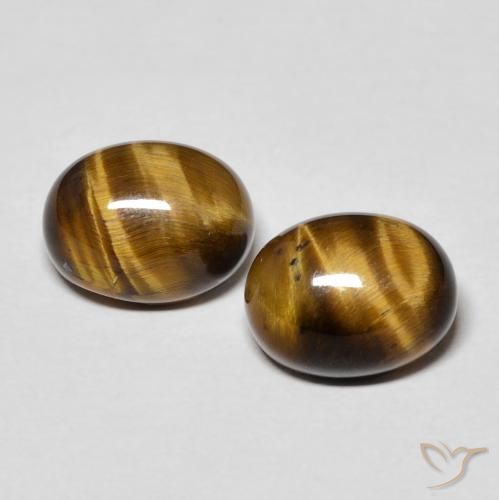 4.72ctw Naturel Marron chaud Œil de tigre, ovale, Opaque