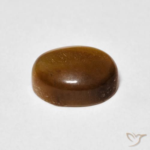 Œil de tigre Marron chaud naturelle ovale, 3.12 ct, Opaque