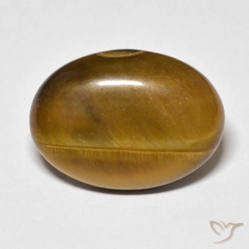 9.62ct Naturel Marron clair Œil de tigre, ovale, Opaque