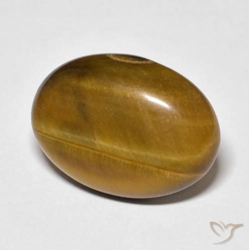 Œil de tigre Marron clair naturelle ovale, 9.62 ct, Opaque