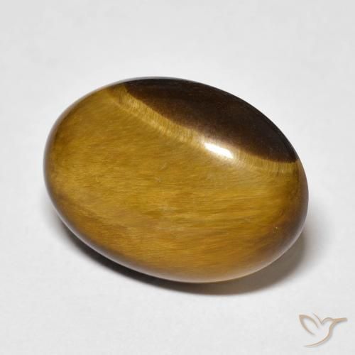 Œil de tigre Brun doré naturelle ovale, 11.14 ct, Opaque