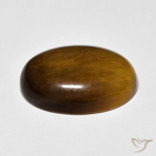 Œil de tigre Brun doré naturelle ovale, 11.14 ct, Opaque
