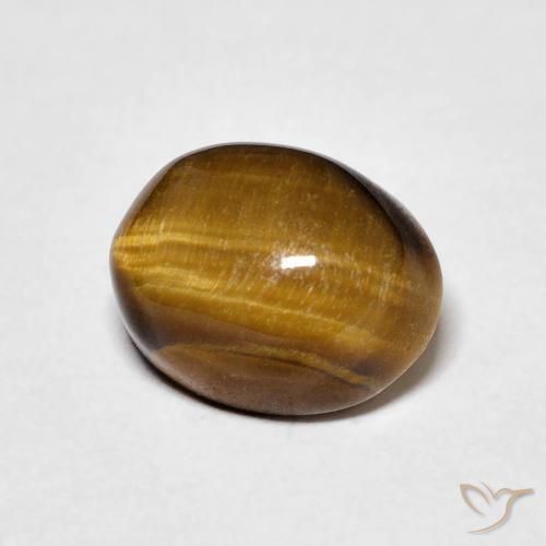 Œil de tigre Marron jaunâtre naturelle ovale, 4.05 ct, Opaque
