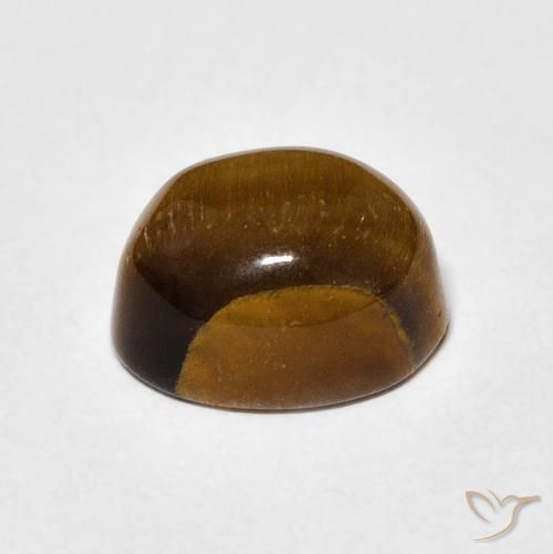 Œil de tigre Marron jaunâtre naturelle ovale, 4.05 ct, Opaque
