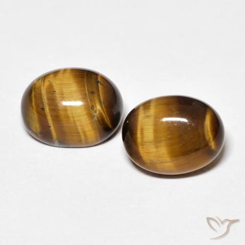 4.12ctw Naturel Marron jaunâtre Œil de tigre, ovale, Opaque