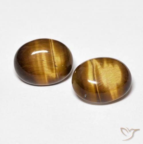 2.70ctw Naturel Marron chaud Œil de tigre, ovale, Opaque