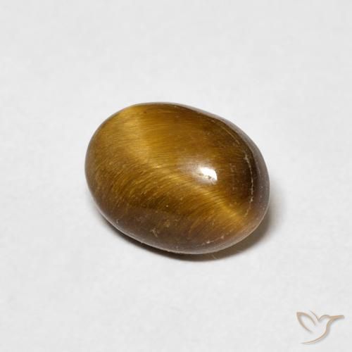 Œil de tigre Marron chaud naturelle ovale, 1.45 ct, Opaque
