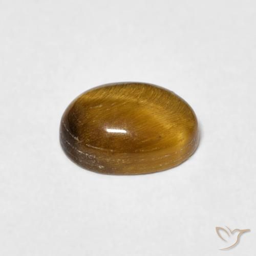 Œil de tigre Marron chaud naturelle ovale, 1.45 ct, Opaque