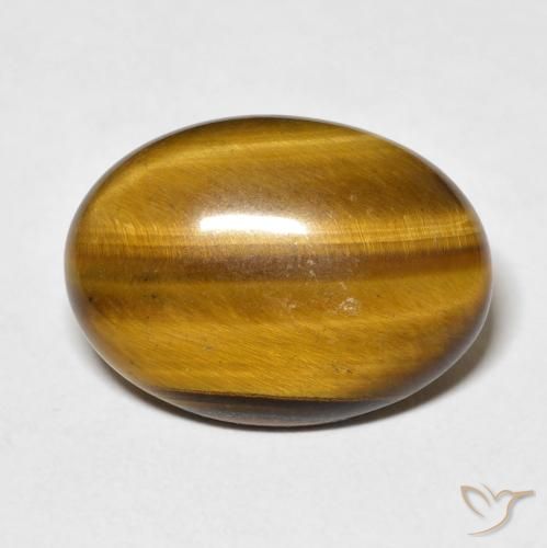 9.62ct Naturel Brun moyen Œil de tigre, ovale, Opaque