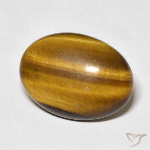 Œil de tigre Brun moyen naturelle ovale, 9.62 ct, Opaque