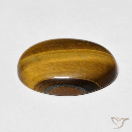 Œil de tigre Brun moyen naturelle ovale, 9.62 ct, Opaque