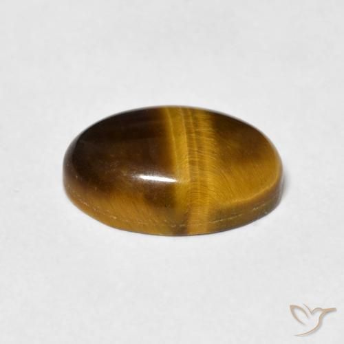 Œil de tigre Marron chaud naturelle ovale, 3.70 ct, Opaque