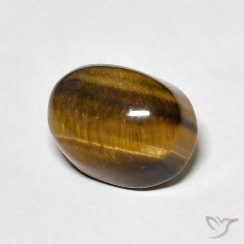 Œil de tigre Brun moyen naturelle ovale, 3.41 ct, Opaque