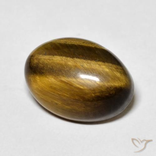 Œil de tigre Brun doré naturelle ovale, 7.10 ct, Opaque
