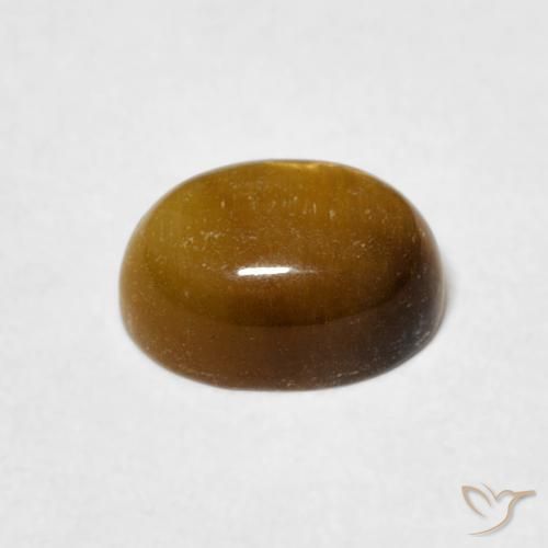 Œil de tigre Brun doré naturelle ovale, 13.39 ct, Opaque