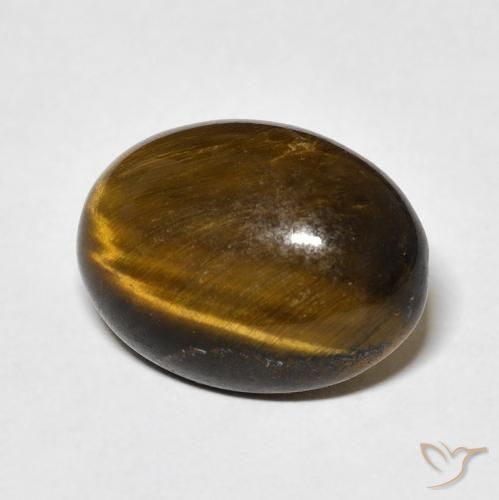 Œil de tigre Marron chaud naturelle ovale, 8.85 ct, Opaque
