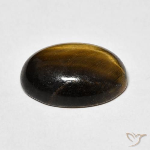 Œil de tigre Marron chaud naturelle ovale, 8.85 ct, Opaque