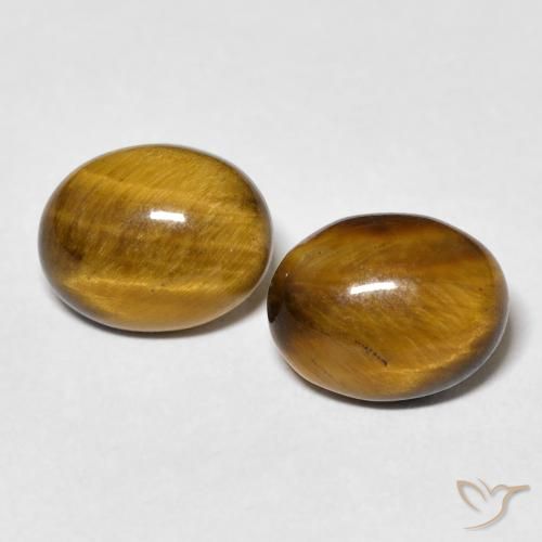 5.66ctw Naturel Marron clair Œil de tigre, ovale, Opaque