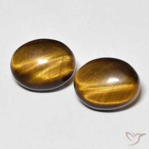 5.80ctw Naturel Brun doré Œil de tigre, ovale, Opaque