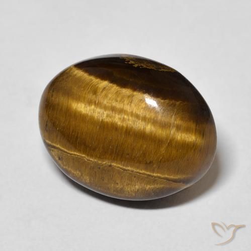 Œil de tigre Marron chaud naturelle ovale, 10.42 ct, Opaque