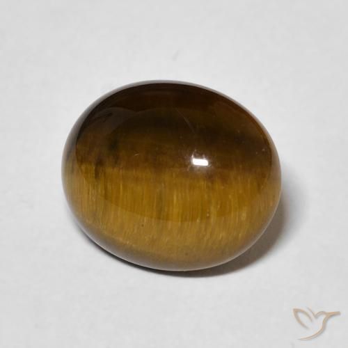 Oeil de Tigre Brun moyen naturelle ovale, 3.44 ct, Opaque
