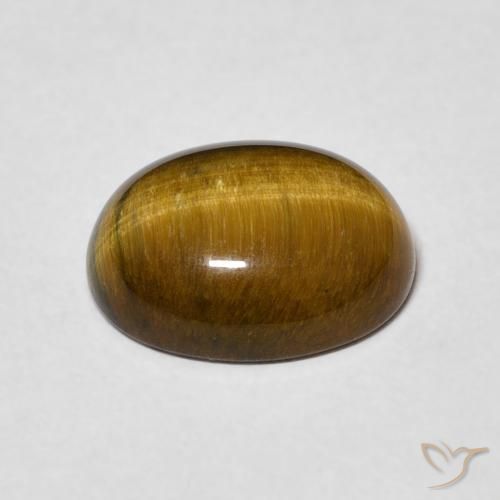 Oeil de Tigre Brun moyen naturelle ovale, 3.44 ct, Opaque