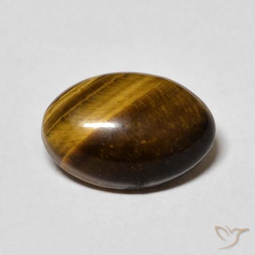 3.84ct Naturel Brun doré Œil de tigre, ovale, Opaque
