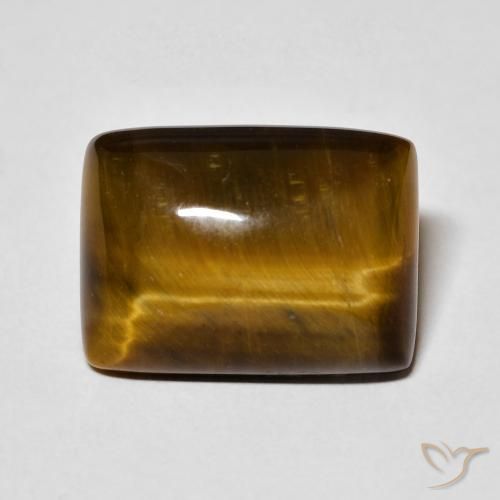 14.14ct Naturel Marron chaud Œil de tigre, Baquette, Opaque