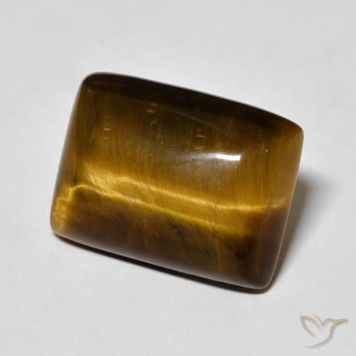 Œil de tigre Marron chaud naturelle Baquette, 14.14 ct, Opaque