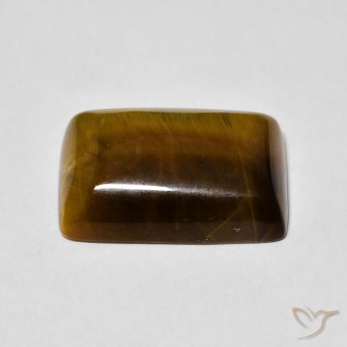Œil de tigre Marron chaud naturelle Baquette, 14.14 ct, Opaque
