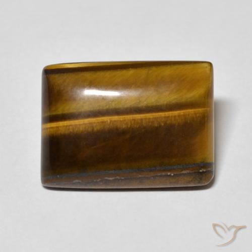 12.14ct Naturel Brun moyen Œil de tigre, Baquette, Opaque