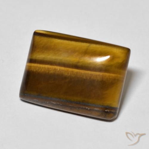 Œil de tigre Brun moyen naturelle Baquette, 12.14 ct, Opaque