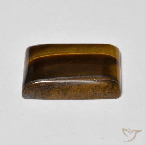 Œil de tigre Brun moyen naturelle Baquette, 12.14 ct, Opaque