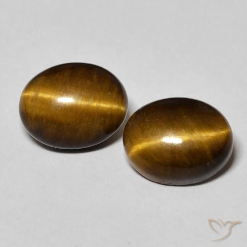 6.10ctw Naturel Brun pain d'épices Œil de tigre, ovale, Opaque