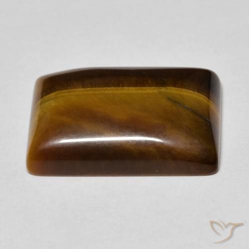 Œil de tigre Brun moyen naturelle Baquette, 12.27 ct, Opaque