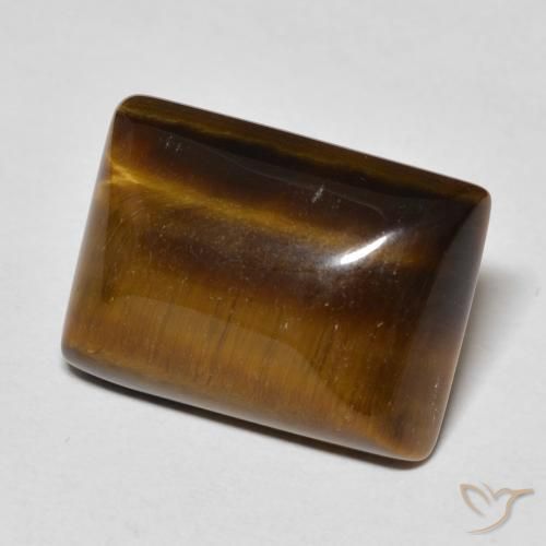 Œil de tigre Brun moyen naturelle Baquette, 13.92 ct, Opaque