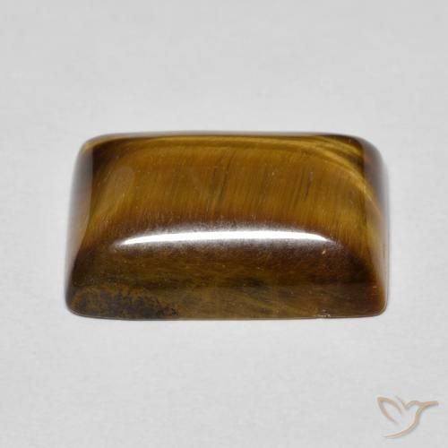 Œil de tigre Brun moyen naturelle Baquette, 13.92 ct, Opaque