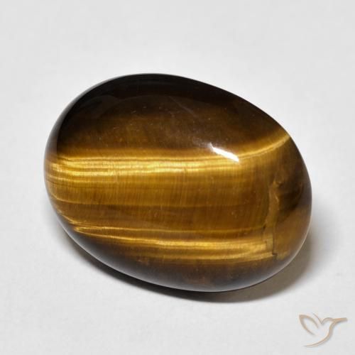 Œil de tigre Brun moyen naturelle ovale, 14.48 ct, Opaque