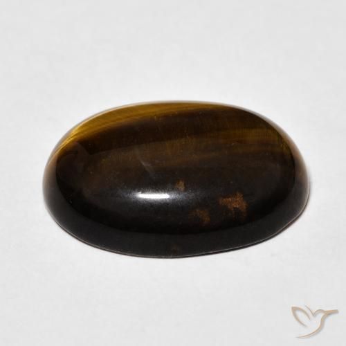 Œil de tigre Brun moyen naturelle ovale, 14.48 ct, Opaque