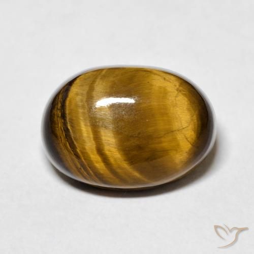 7.84ct Naturel Marron jaunâtre Œil de tigre, ovale, Opaque