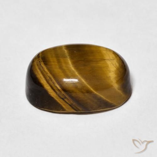 Œil de tigre Marron jaunâtre naturelle ovale, 7.84 ct, Opaque