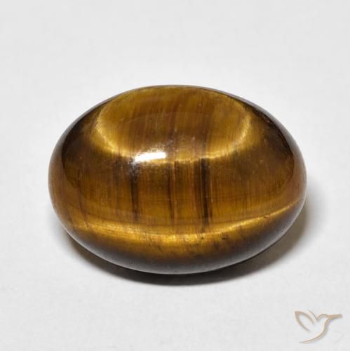 9.88ct Naturel Brun moyen Œil de tigre, ovale, Opaque