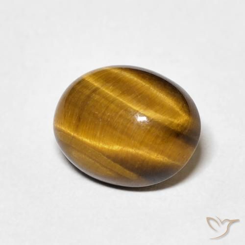 Œil de tigre Brun moyen naturelle ovale, 3.51 ct, Opaque