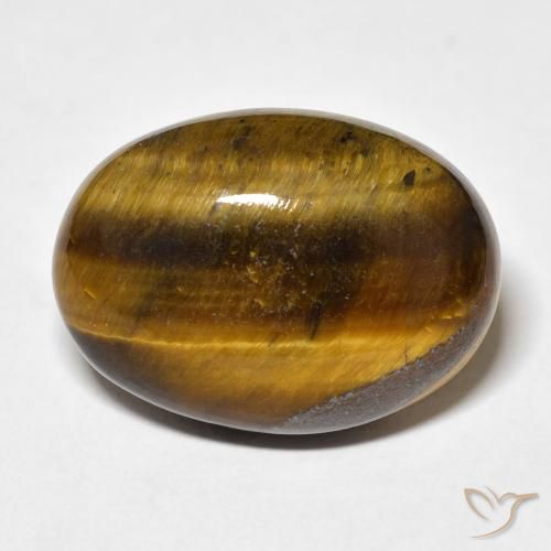 22.45ct Naturel Marron chaud Œil de tigre, ovale, Opaque