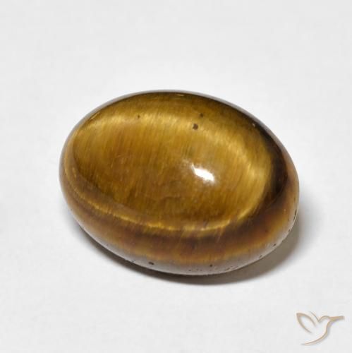 Œil de tigre Marron chaud naturelle ovale, 10.40 ct, Opaque