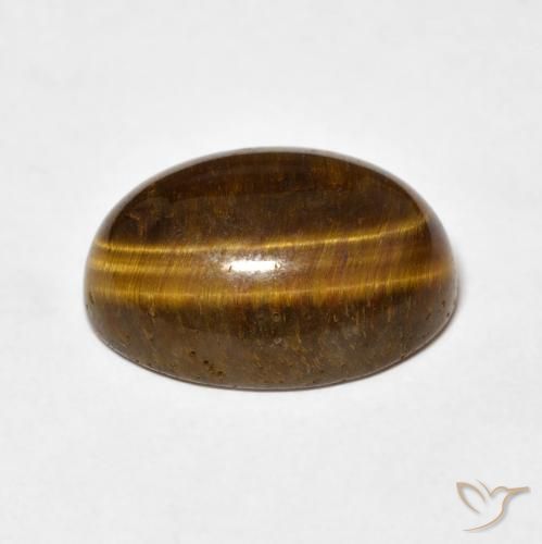 Œil de tigre Marron chaud naturelle ovale, 10.40 ct, Opaque