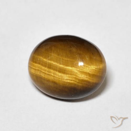 Œil de tigre Brun doré naturelle ovale, 3.04 ct, Opaque