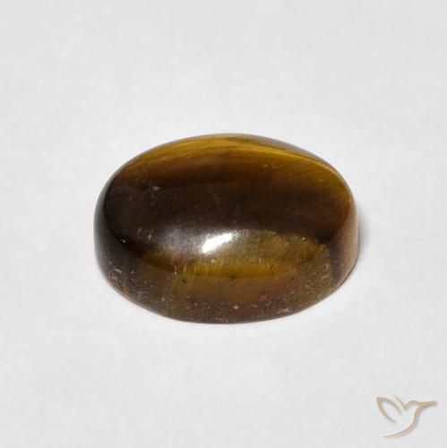 Œil de tigre Marron chaud naturelle ovale, 3.03 ct, Opaque